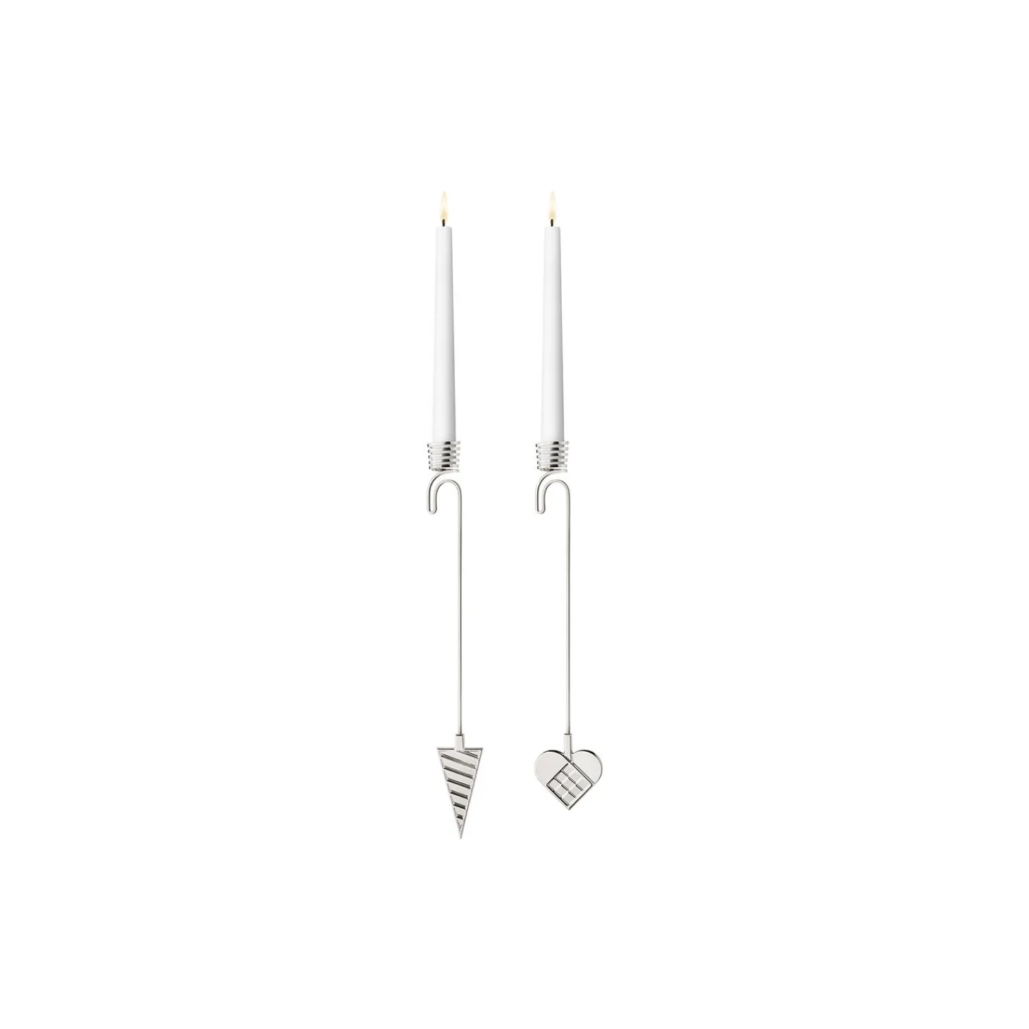 Best Georg Jensen 2025 Lysholder Sæt Hjerte & Kræmmerhus, sølv sølv