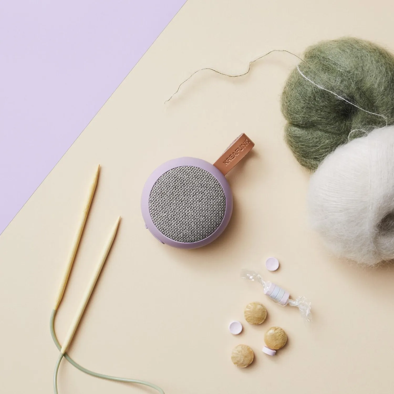 Outlet Kreafunk aGO 2 fabric Bluetooth højtaler calm purple