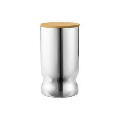 Clearance Georg Jensen ALFREDO opbevaringsdåse medium 1 L, rustfrit stål/gul