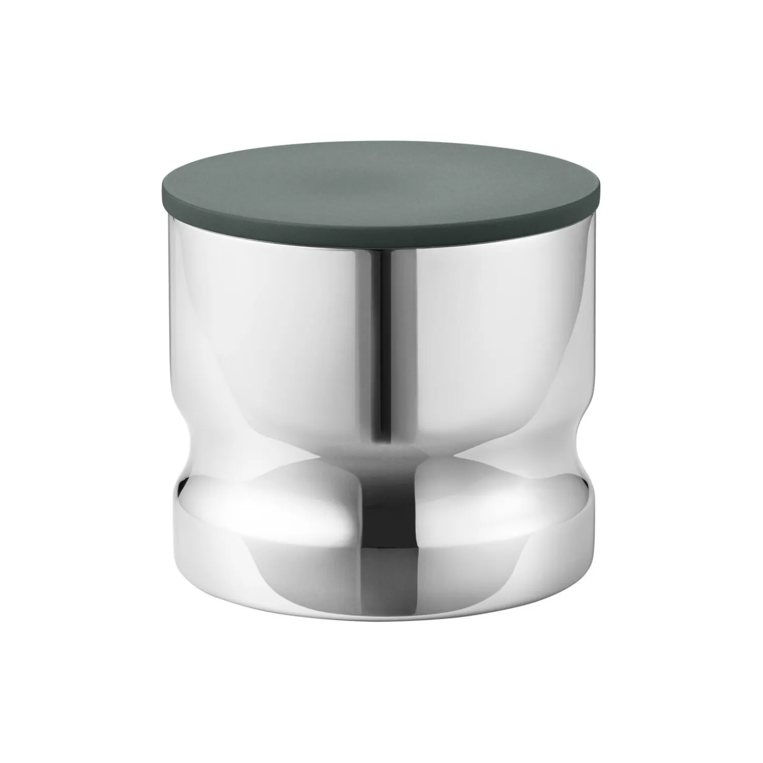 New Georg Jensen ALFREDO opbevaringsdåse mini 0,5 L, rustfrit stål/grøn rustfrit stål/grøn