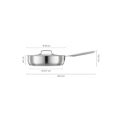 Fiskars Gryder & Pander<All Steel sauterpande med låg Ø 26 cm