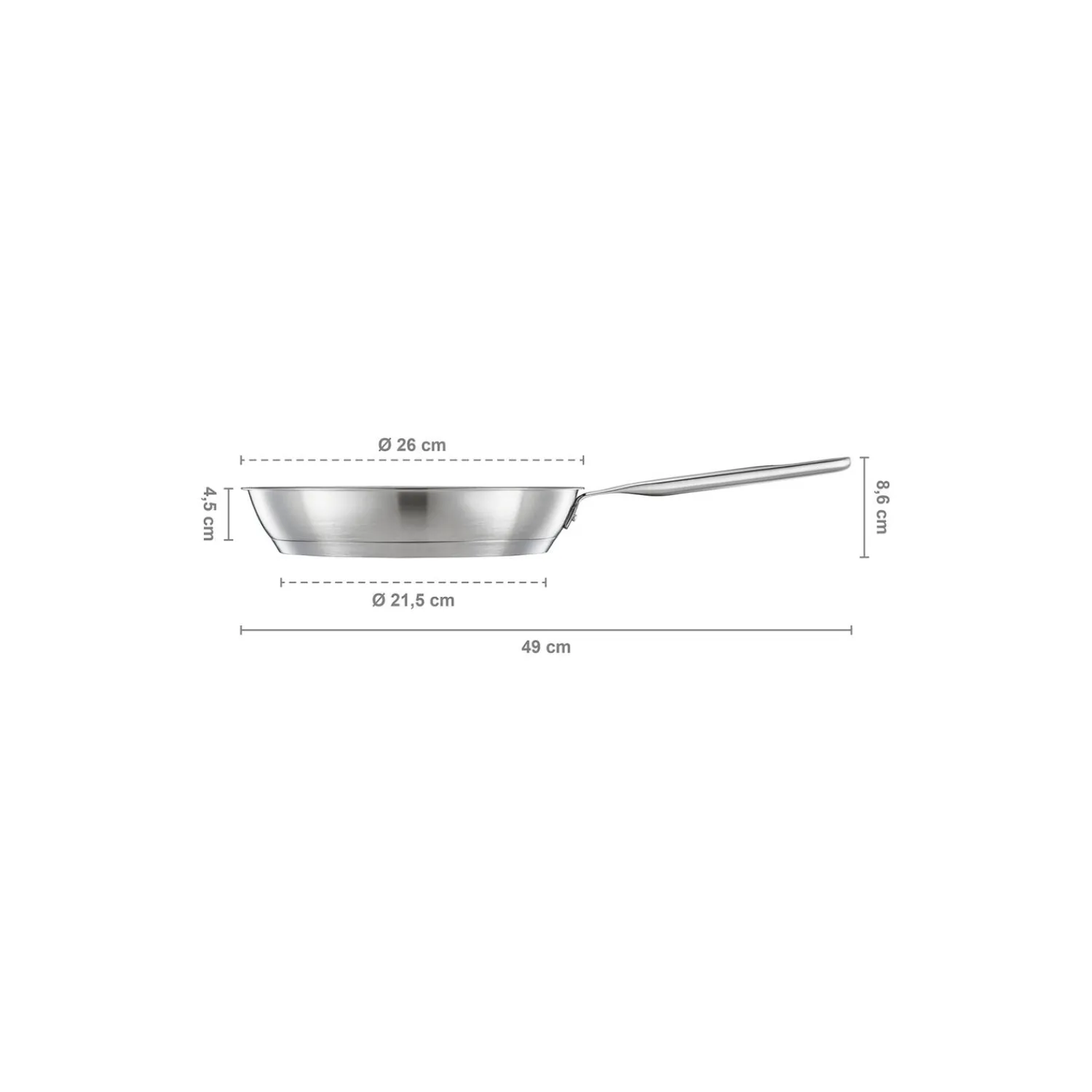 Fiskars Gryder & Pander<All Steel stegepande Ø 26 cm