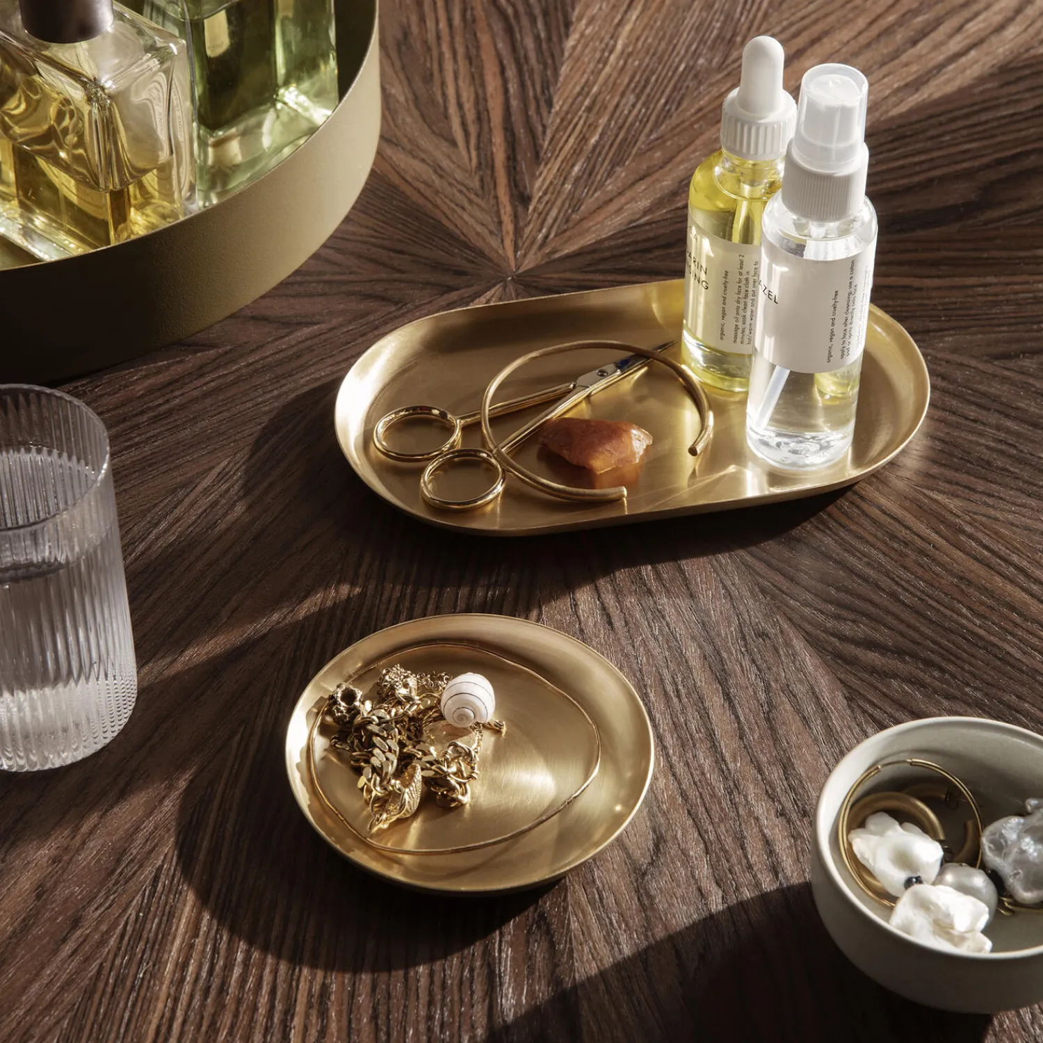 Sale Ferm Living Basho Tray Round, brass