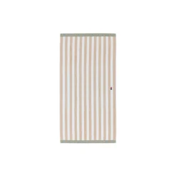 Online Lexington Block Striped Towel, moonbeam/white/vintage green