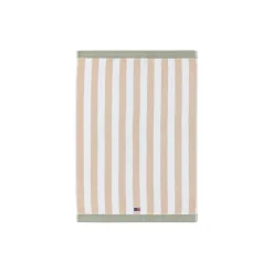 Online Lexington Block Striped Towel, moonbeam/white/vintage green