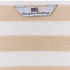Online Lexington Block Striped Towel, moonbeam/white/vintage green