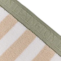 Online Lexington Block Striped Towel, moonbeam/white/vintage green