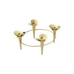Georg Jensen Lysestager<Bloom Botanica lysestage guld