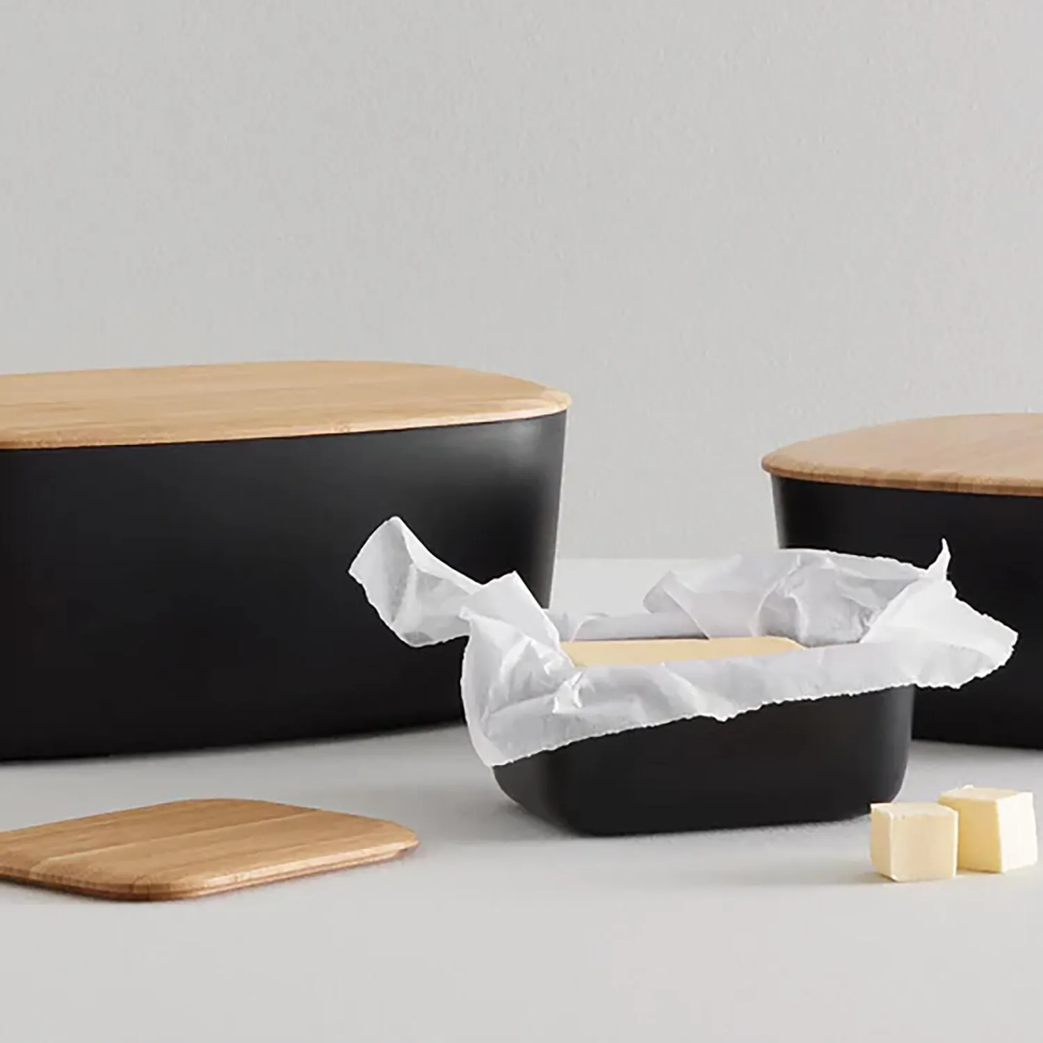RIG-TIG Køkkenopbevaring<BOX-IT brødkasse 23 cm, black