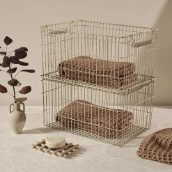 Ferm Living Småopbevaring<Cala Stabelbare Kurve 2 stk., cashmere