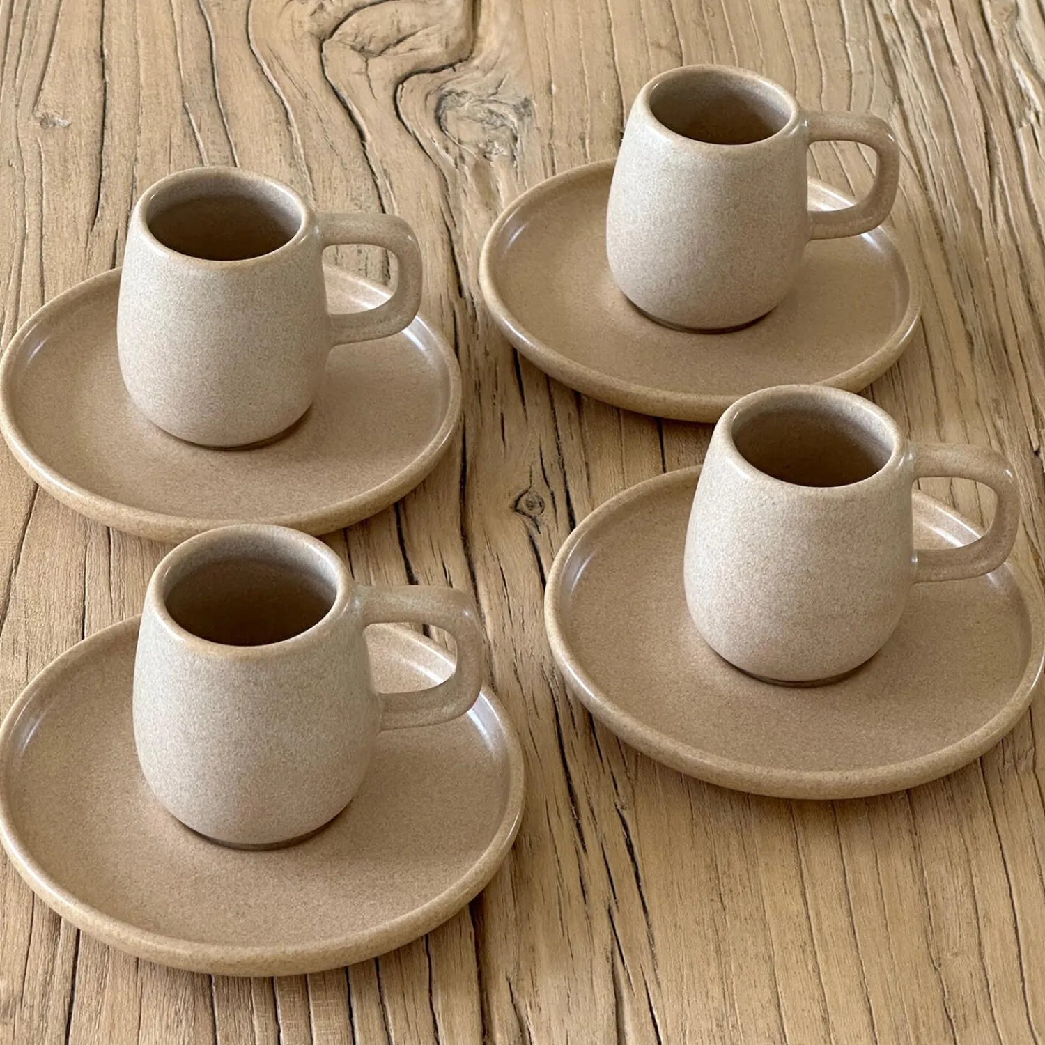 HOEME Copenhagen Kopper & Krus<CAPRI Espresso Sæt, mat taupe