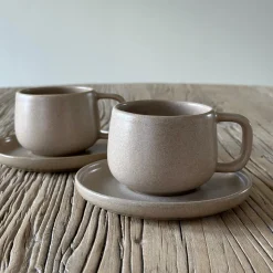 HOEME Copenhagen Kopper & Krus<CAPRI Tesæt, mat taupe