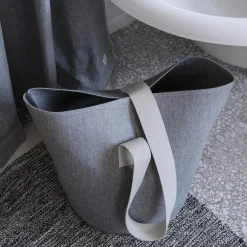Ferm Living Badeværelsesudstyr<Chambray Shower Curtain, blue