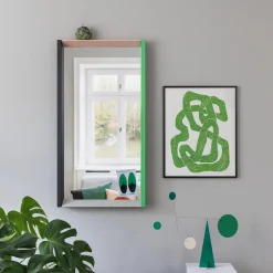 Vitra Vægspejle<Colour Frame Mirror Medium, green/pink