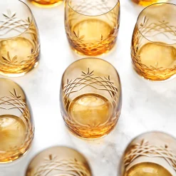 Frederik Bagger Glas<Crispy Aqua 2 stk. citrine