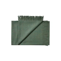 Clearance Silkeborg Uldspinderi Cusco plaid, 01792 moss green