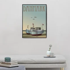 ViSSEVASSE Plakater & Rammer<DANMARK fiskebådene plakat