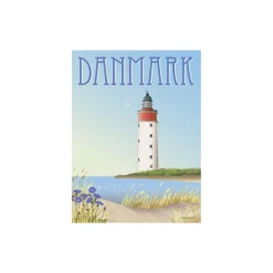 ViSSEVASSE Plakater & Rammer<DANMARK Hvidt Fyr plakat