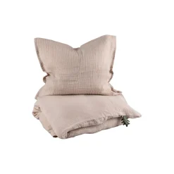 Outlet Sebra 2-delt musselin babysengetøj, seabreeze beige