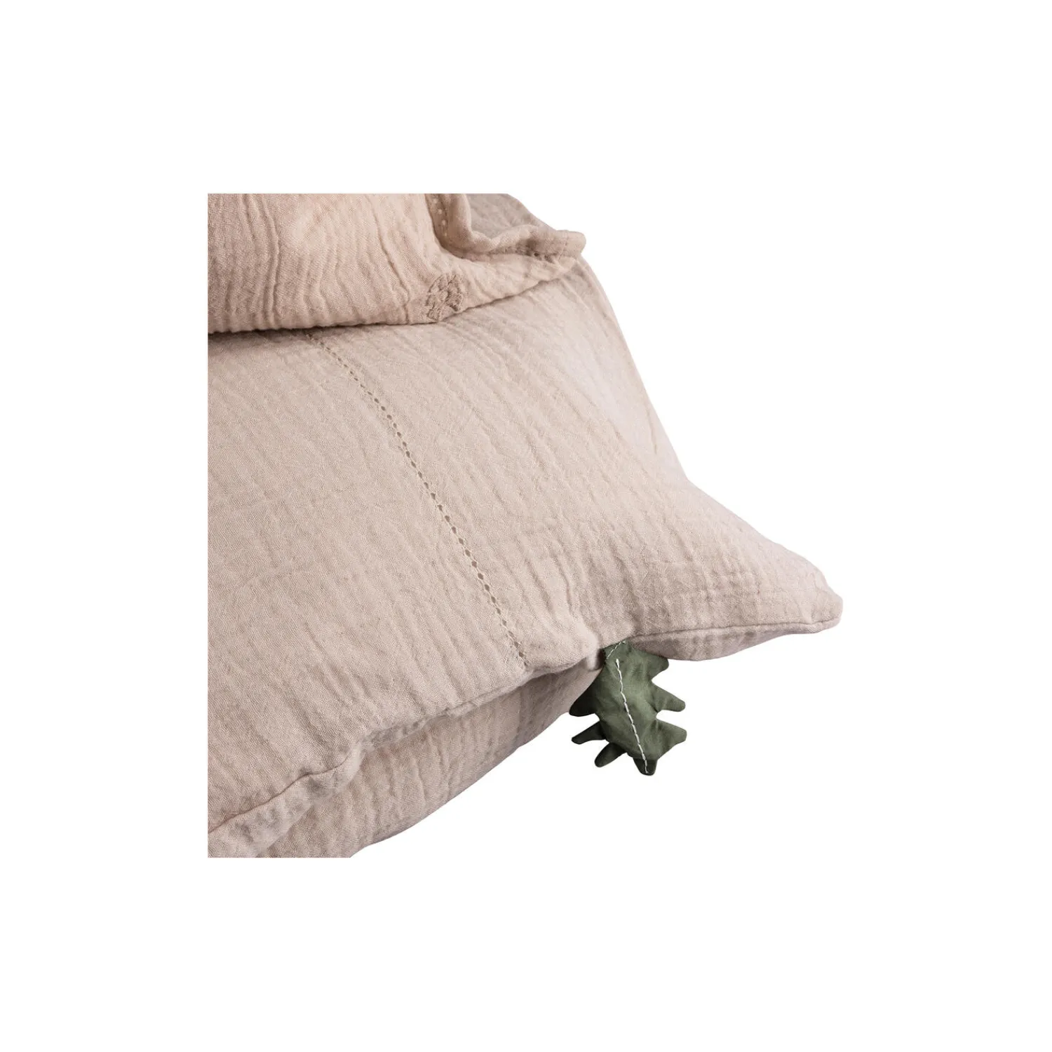 Outlet Sebra 2-delt musselin babysengetøj, seabreeze beige