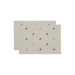 Södahl Bordtekstiler<Dækkeserviet Christmas Hearts Embroidery 2-pk, red