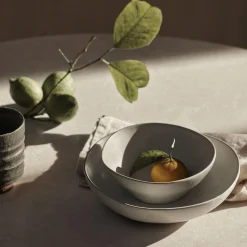 Ferm Living Skåle & Fade<Flow Bowl, off-white speckle