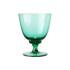 Clearance Holmegaard Flow glas på fod, emerald green