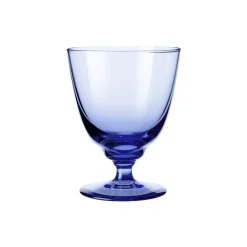Holmegaard Glas<Flow glas på fod, mørk blå m&oslash;rk blå