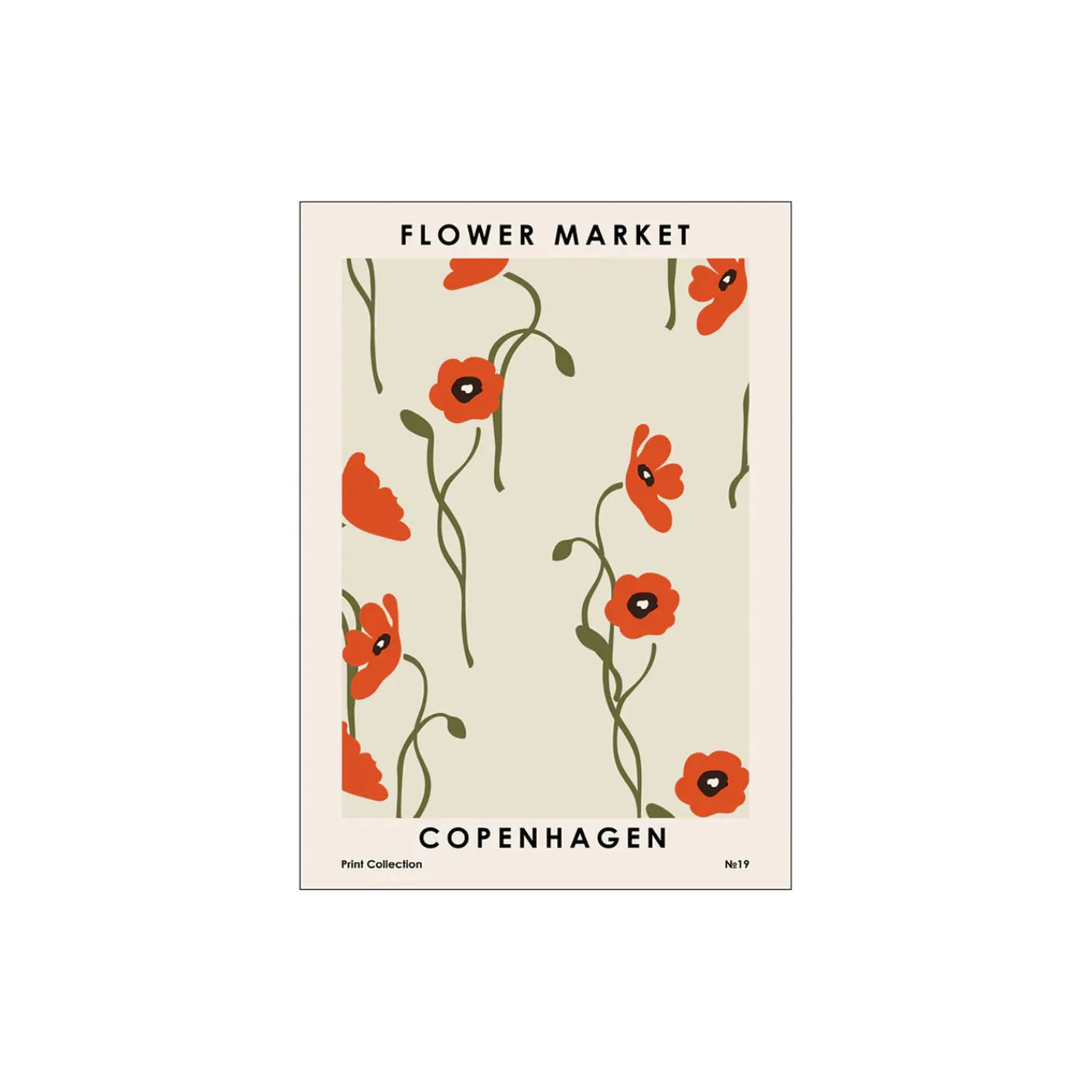 Sale Poster & Frame Flower Market Copenhagen