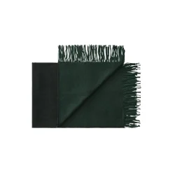 Hot Silkeborg Uldspinderi Franja plaid, 01237 green-black