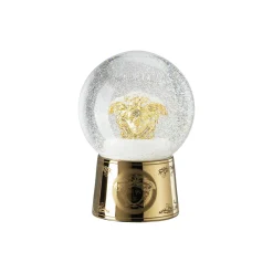 Clearance Rosenthal x Versace Golden Medusa Snow Globe