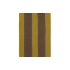 Ferm Living Hale Tea Towel, lime/bright blue/chocolate