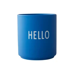 Design Letters Kopper & Krus<HELLO favoritkop cobalt blue