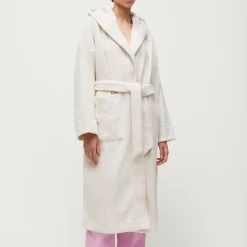 New Aiayu Hooded Bathrobe Terry, pure ecru
