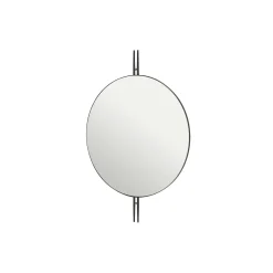 GUBI Vægspejle<IOI Wall Mirror, black semi matt/brass sphere