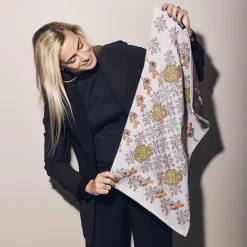 Humdakin Køkkentekstiler<Jacquard & Broderet økologisk viskestykke