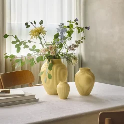 Best Knabstrup Keramik Knabstrup vase ripple, yellow