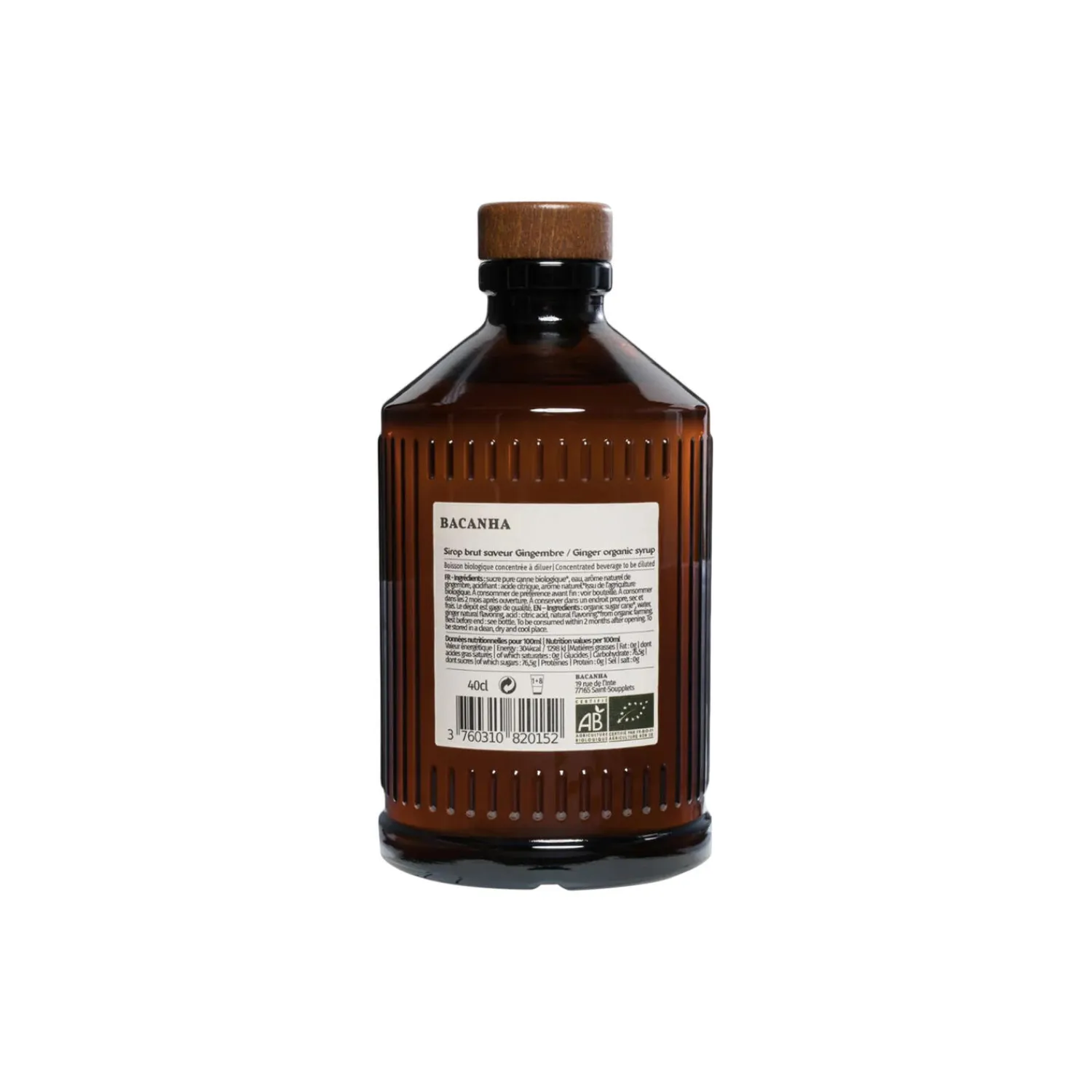Bacanha Delikatesser<Økologisk sirup - Ingefær