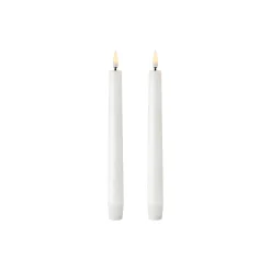Uyuni Lighting Lys & Duftlys<LED Classic Taper Candle 20 cm 2 pcs, nordic white