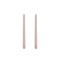 Uyuni Lighting Lys & Duftlys<LED Classic Taper Candle 25 cm 2 pcs, beige