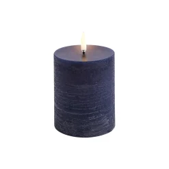 Clearance Uyuni Lighting LED Pillar Candle 10 cm, dark blue