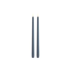 Uyuni Lighting Lys & Duftlys<LED Slim Taper Candle 32 cm 2 pcs, hazy blue