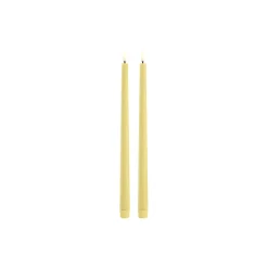 Uyuni Lighting Lys & Duftlys<LED Slim Taper Candle 32 cm 2 pcs, wheat yellow