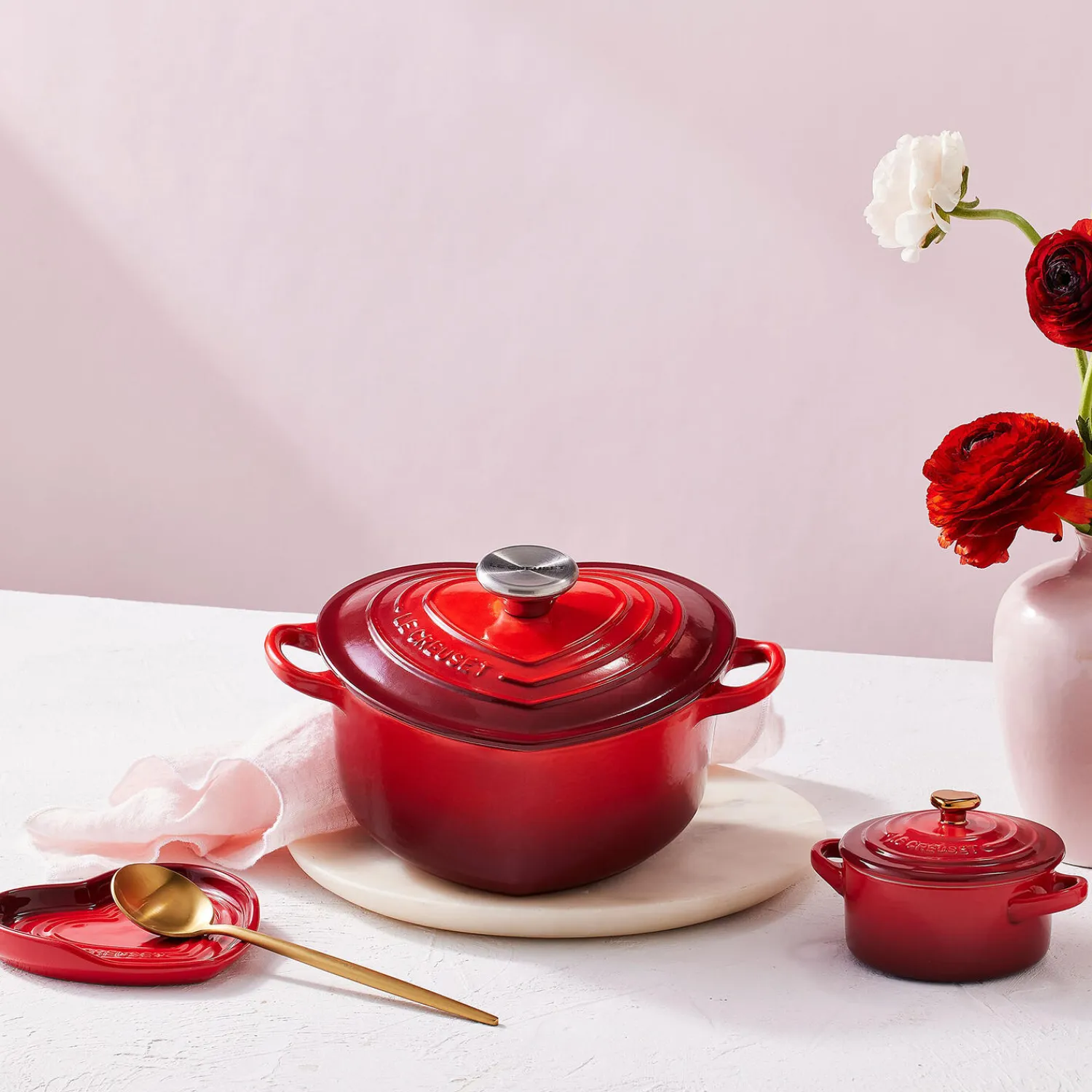 Le Creuset Gryder & Pander<Minigryde 0,25 L, cerise