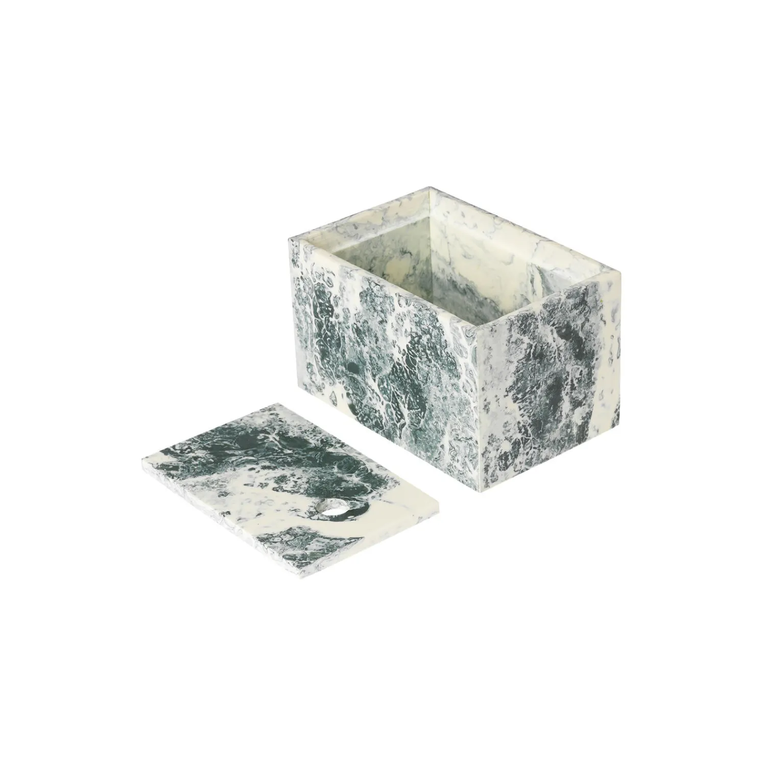 Ferm Living Småopbevaring<Mist Box 10x15, emerald off-white