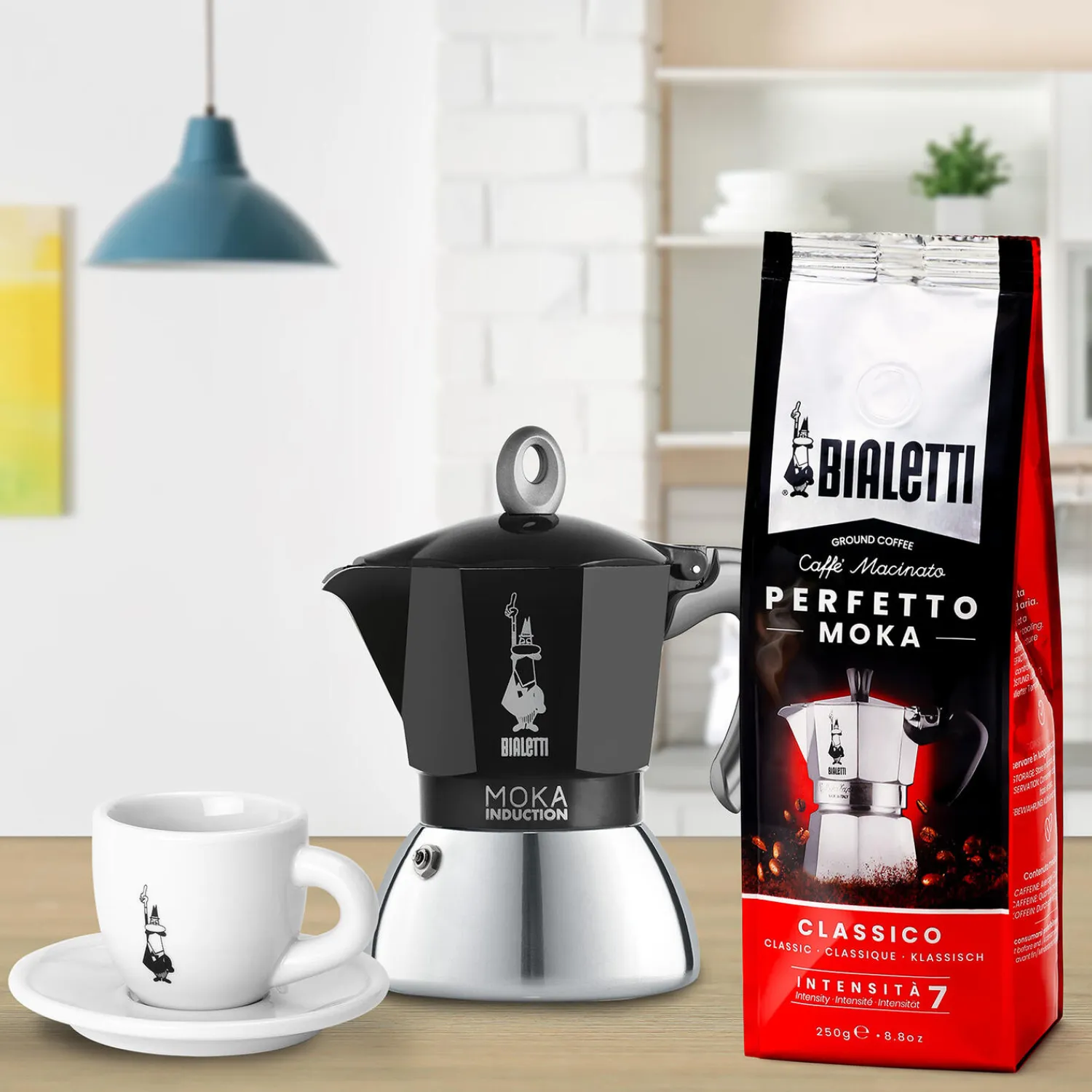 Bialetti Moka espressokande til induktion, 4 kopper