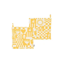 Outlet Moomin Arabia Mumi grydelapper Fest gul yellow