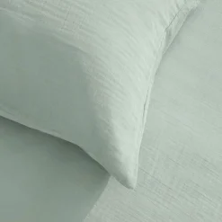 Clearance Sekan Muslin sengesæt, reseda grøn reseda gr&oslash;n