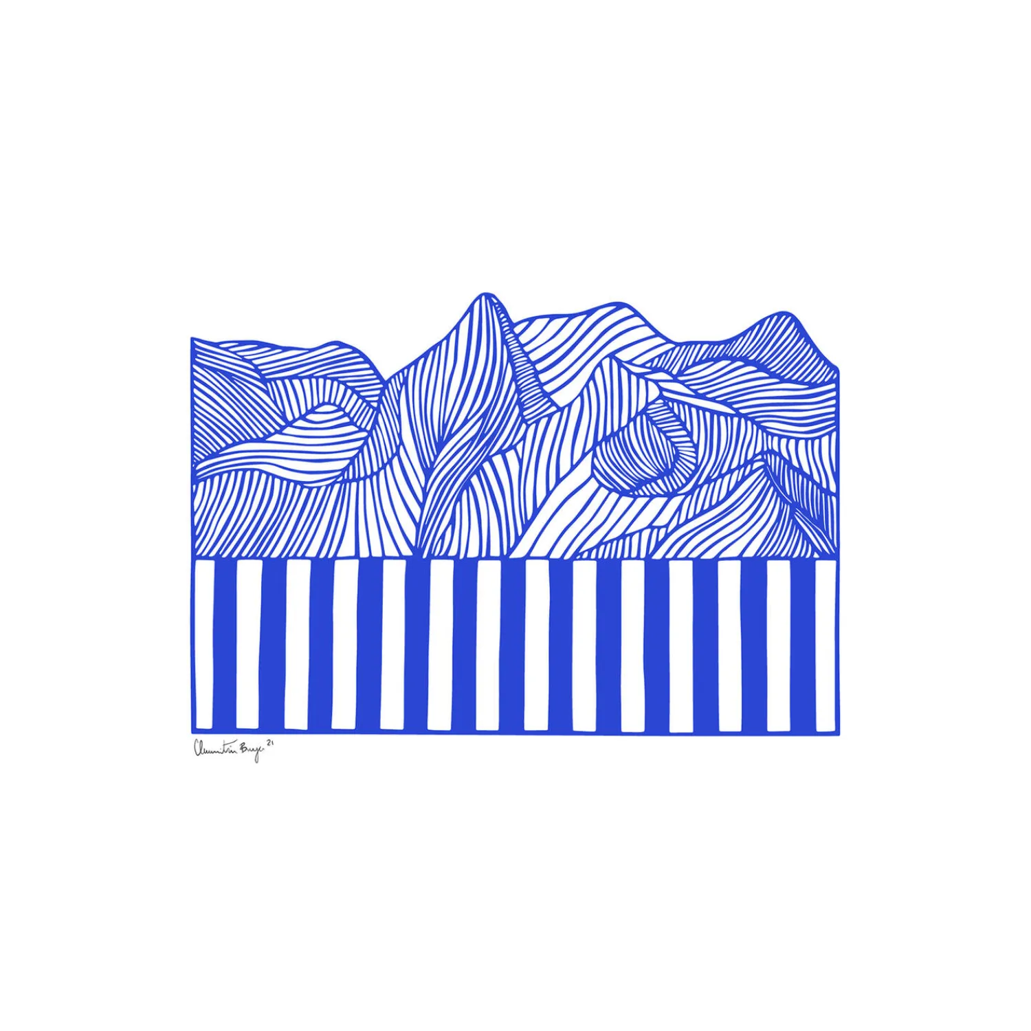 Clearance Peléton Papercut 04, blue