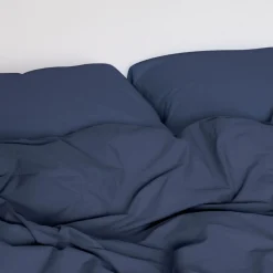 Sekan Percale sengesæt, marineblå